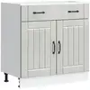 Image de Vidaxl armoire de cuisine lucca gris béton bois ingénierie
