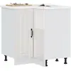 Image de Armoire D'angle De Cuisine Lucca Blanc Brillant Bois Ingénierie Vidaxl