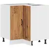Image de Vidaxl armoire d'angle de cuisine lucca vieux bois bois d'ingénierie