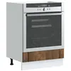 Image de vidaXL Armoire de four Lucca chêne fumé bois dingénierie unité de four armoire de four de cuisine unité de base de four 853762
