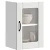 Image de Armoire Murale De Cuisine Avec Porte En Verre Lucca Blanc Vidaxl