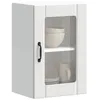 Image de vidaXL Armoire murale de cuisine avec porte en verre Lucca blanc meuble mural de cuisine armoires murales avec portes 853767
