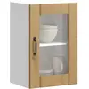 Image de Armoire Murale De Cuisine Porte En Verre Lucca Chêne Artisanal Vidaxl