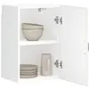 Image de Armoire Murale De Cuisine Lucca Blanc Brillant Bois Ingénierie Vidaxl