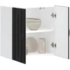 Image de vidaXL Armoire murale de cuisine Lucca noir bois dingénierie meuble mural de cuisine armoire pour mur de cuisine armoire 853818