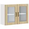 Image de Vidaxl armoire murale de cuisine avec porte vitrée lucca en chêne sonoma