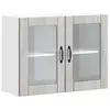 Image de Vidaxl armoire murale de cuisine avec porte vitrée lucca bois d'ingénierie sonoma gris