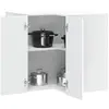 Image de Armoire D'angle Murale De Cuisine Lucca Blanc Bois D'ingénierie Vidaxl