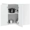 Image de vidaXL Armoire dangle murale de cuisine Lucca blanc bois dingénierie 853857