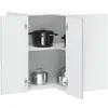 Image de Armoire D'angle Murale De Cuisine Lucca Sonoma Gris Vidaxl