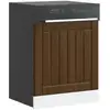 Image de Panneau De Lave-vaisselle Lucca Chêne Marron Bois D'ingénierie Vidaxl