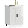 Image de Armoire De Cuisine Porto Blanc Brillant Bois Ingénierie Vidaxl