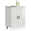 Image de vidaXL Armoire de cuisine Porto blanc brillant bois ingénierie 853919