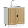 Image de vidaXL Meuble bas pour évier Porto chêne artisanal bois ingénierie 853936