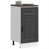 Image de Armoire De Cuisine Porto Noir Bois D'ingénierie Vidaxl