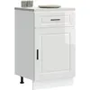 Image de Armoire De Cuisine Porto Blanc Brillant Bois Ingénierie Vidaxl