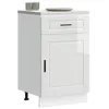 Image de vidaXL Armoire de cuisine Porto blanc brillant bois ingénierie 853959