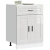 Image de vidaXL Armoire de cuisine Porto blanc brillant bois ingénierie 853969