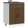 Image de Armoire De Cuisine Porto Chêne Marron Bois D'ingénierie Vidaxl