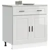 Image de vidaXL Armoire de cuisine Porto blanc brillant bois ingénierie 853979