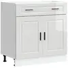 Image de Vidaxl armoire de cuisine porto blanc brillant bois ingénierie