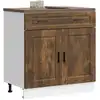 Image de Armoire De Cuisine Porto Chêne Fumé Bois D'ingénierie Vidaxl