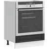 Image de vidaXL Armoire à four Porto noir bois dingénierie 853998