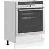 Image de Armoire À Four Porto Blanc Brillant Bois D'ingénierie Vidaxl