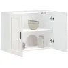 Image de vidaXL Armoire murale de cuisine Porto blanc brillant bois ingénierie 854069