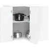 Image de vidaXL Armoire murale dangle de cuisine Porto blanc brillant 854099