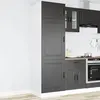 Image de Armoire De Cuisine Porto Noir Bois D'ingénierie Vidaxl