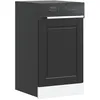 Image de vidaXL Panneau de lave-vaisselle Porto noir 45x15x57 cm 854128