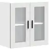 Image de Vidaxl armoire murale de cuisine avec porte en verre porto blanc