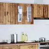 Image de Armoire Murale De Cuisine Avec Porte En Verre Porto Vieux Bois Vidaxl