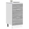 Image de vidaXL Meuble bas Lyon Gris Sonoma 40 x 46 x 815 cm Bois dingénierie 854216