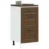 Image de Armoire De Cuisine Porto Chêne Marron Bois D'ingénierie Vidaxl