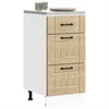 Image de vidaXL Armoire de cuisine Lucca chêne sonoma bois ingénierie meuble dévier meuble de cuisine avec tiroir meuble de 854233