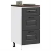 Image de vidaXL Armoire de cuisine Kalmar noir bois dingénierie meuble dévier meuble de cuisine avec tiroir meuble de cuisine à 854241