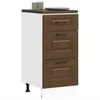 Image de vidaXL Armoire de cuisine Kalmar chêne marron bois dingénierie meuble dévier meuble de cuisine avec tiroir meuble de 854247