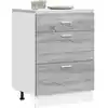 Image de Meuble Bas De Cuisine "lyon" Gris Sonoma Bois D'ingénierie Vidaxl