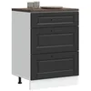 Image de vidaXL Armoire de cuisine Porto noir bois dingénierie meuble dévier meuble de cuisine avec tiroir meuble de cuisine à 854260