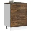 Image de vidaXL Armoire de cuisine Porto chêne fumé bois dingénierie meuble dévier meuble de cuisine avec tiroir meuble de 854264