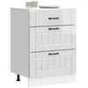 Image de vidaXL Armoire de cuisine Lucca blanc brillant bois ingénierie meuble dévier meuble de cuisine avec tiroir meuble de 854271