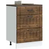 Image de vidaXL Armoire de cuisine Lucca chêne fumé bois ingénierie meuble dévier meuble de cuisine avec tiroir meuble de cuisine 854274