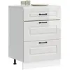 Image de Meuble Bas De Cuisine « Kalmar » Bois D'ingénierie Blanc Brillant Vidaxl