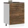 Image de Armoire De Cuisine Kalmar Chêne Fumé Bois D'ingénierie Vidaxl