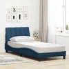 Image de vidaXL Cadre de lit sans matelas Hanko bleu 90x190 cm tissu 3310362