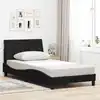 Image de Cadre De Lit Sans Matelas Hanko Noir 100x200 Cm Tissu Vidaxl
