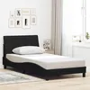 Image de vidaXL Cadre de lit sans matelas Hanko noir 100x200 cm tissu 3310372