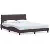 Image de Vidaxl cadre de lit sans matelas hanko marron foncé 160x200 cm tissu